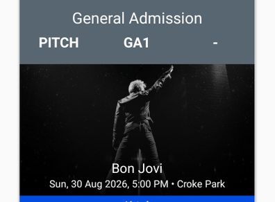 Bon Jovi tickets X 2