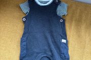 F&amp;F baby boy grey romper set size 0-3m