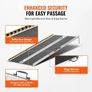 Wheelchair Ramp, 121.9 cm 362.9 kg Capacity, Non-Slip Aluminum Folding Threshold Ramp Image 2