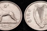 [#793] - Ireland 1968 | Irish 6p | Six Pence | Wolfhound | KM.13a | High Grade