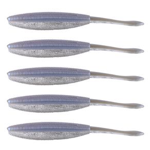 5pcs Soft Fishing Lures Worm Bait for Jig Head Freshwater Saltwater