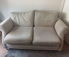 Beige Fabric 3 Seater Sofa