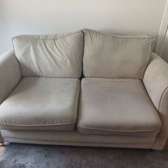 Beige Fabric 3 Seater Sofa