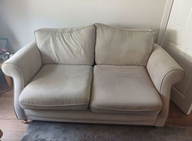 Beige Fabric 3 Seater Sofa