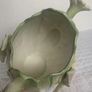 Majolica 2-Sided Butterfly Cabbage Watering Pail Image 2