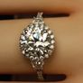 2 carat Moissanite Halo Ring with Accents Image 2