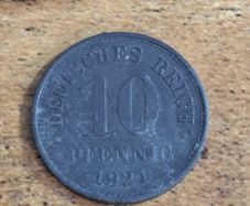 German Empire, Germany, 10 Pfennig 1921 - free standard postage