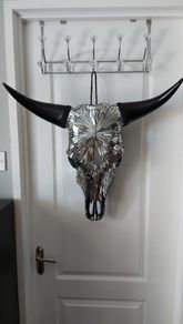 Mirror Insert Black Bull Skull