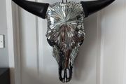 Mirror Insert Black Bull Skull