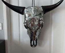Mirror Insert Black Bull Skull