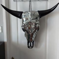 Mirror Insert Black Bull Skull