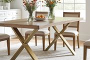 Gold X-Type Metal Table Legs 86x80 cm up to 250kg