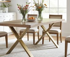 Gold X-Type Metal Table Legs 86x80 cm up to 250kg
