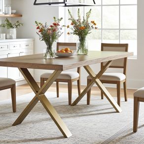 Gold X-Type Metal Table Legs 86x80 cm up to 250kg