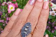 Antique Art Deco Diamond Plaque Ring