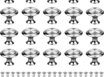 20 Pieces 30mm Cabinet Knobs, Round Mushroom Drawer Knobs Handles for Kitchen Cabinet Drawer Wardrobe Furniture (FREE POSTAGE)