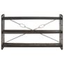 3-Tier Bookcase Black 140x30x80 cm Solid Mango Wood Image 2