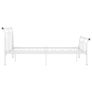 Bed Frame White Metal 140x200 cm Image 3