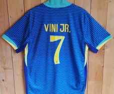 Nike Mens Brazil Vini Jr no.7 2024 away XL size soccer jersey