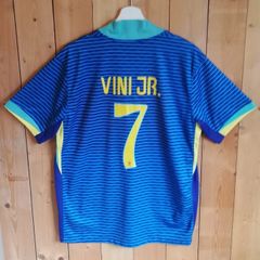 Nike Mens Brazil Vini Jr no.7 2024 away XL size soccer jersey