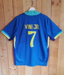 Nike Mens Brazil Vini Jr no.7 2024 away XL size soccer jersey