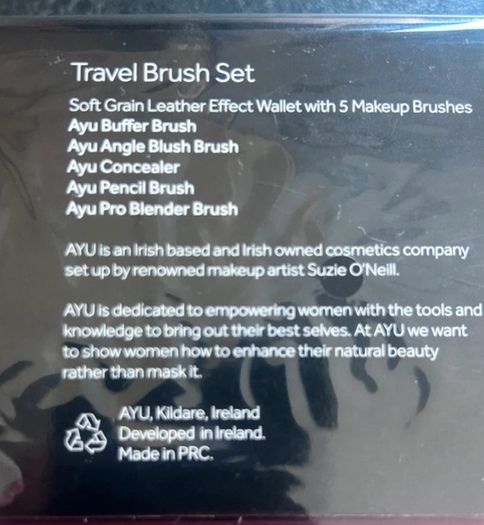 Ayu makeup brush travel set new