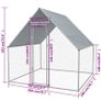 Outdoor Chicken Cage 2x2x1.92 m Galvanised Steel Image 5