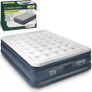 Premium King Size Air Bed with Built in Electric Pump And Pillow Raised Flocked Airbed with a Soft Top Fast Self inflating Camping Bed with Upgraded Internal Beams (FREE SHIPPING) Image 2