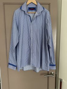 Guide London Mens blue striped shirt (xxxl)