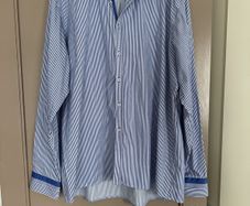 Guide London Mens blue striped shirt (xxxl)