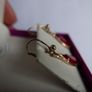 Vintage Gold Plated Red Red Teardrop Earrings Image 7