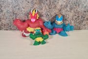 Heroes Of Goo Jit Zu Figure Bundle Stretchy Elastic Bendy Dino Power Blazagon