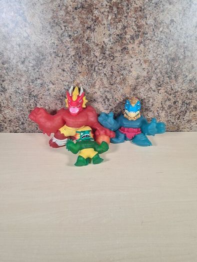 Heroes Of Goo Jit Zu Figure Bundle Stretchy Elastic Bendy Dino Power Blazagon