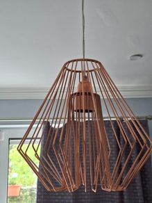 Modern rose gold pendant lightning, two pieces