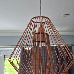 Modern rose gold pendant lightning, two pieces