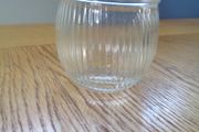 Clear Ridged Glass T Light Holder for Sale