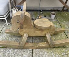 Wooden rocking horse