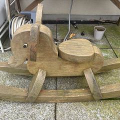 Wooden rocking horse