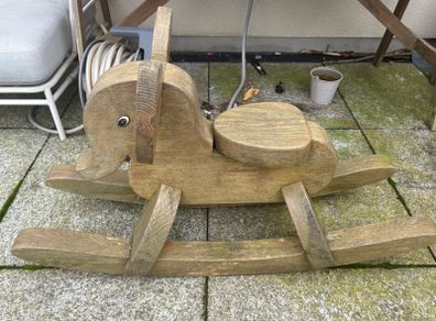 Wooden rocking horse