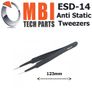ESD Safe Anti-Static Stainless Steel Tweezers Electronic Repair Precision Tools ESD-14 Image 3