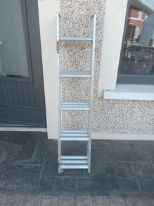 Three piece extendable ladder