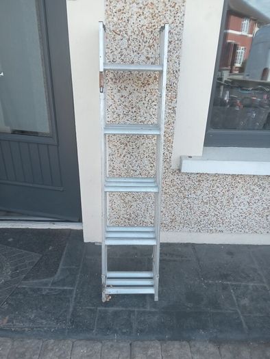 Three piece extendable ladder