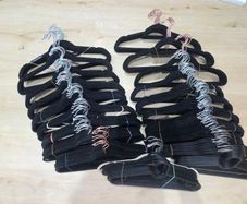 245 hangers (mostly black velvet)