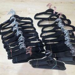 245 hangers (mostly black velvet)