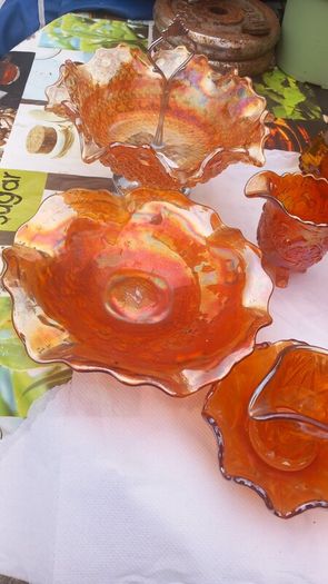 A Selection Of Vintage Carnival Glass