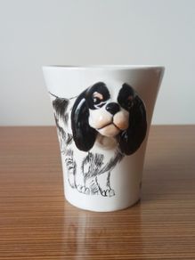 Cavalier King Charles Spaniel 3D ceramic mug / "My best friend"