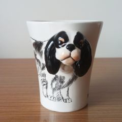 Cavalier King Charles Spaniel 3D ceramic mug / "My best friend"