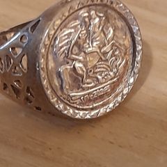 925 gold plated ring hallmarked