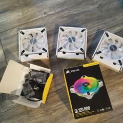 Corsair white QL120 LED Fans Set (white fans)