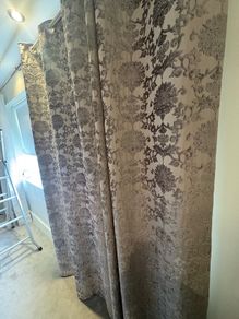 grey curtains